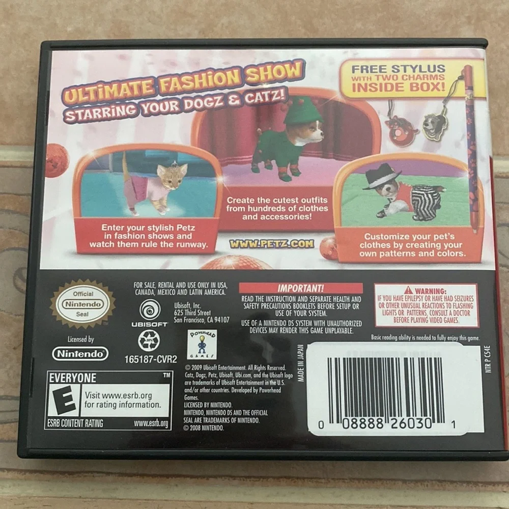 Nintendo DS Petz Fashion Dogz & Catz game